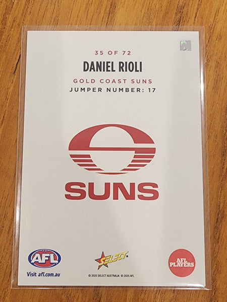 2025 AFL Select Eminence Classic Daniel Rioli Gold Coast Suns 23/25