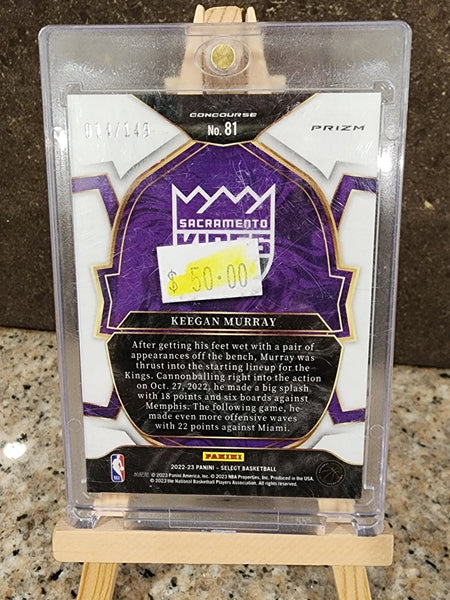 2022-23 Panini Select NBA Basketball Keegan Murray Rookie Base (RC) #81  14/149