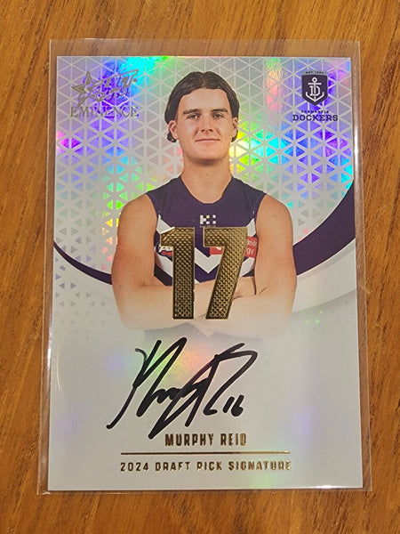 2025 AFL Select Eminence 2024 Draft Pick Signature Murphy Reid Fremantle DPSG17 87/90