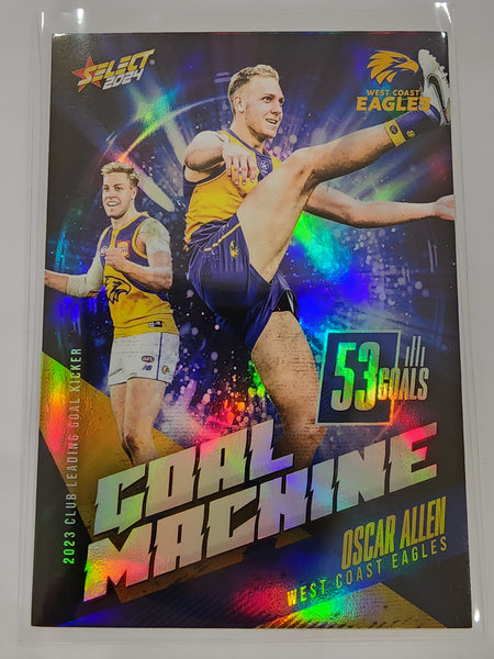 2024 AFL Select Goal Machine Oscar Allen West Coast Low 9/80