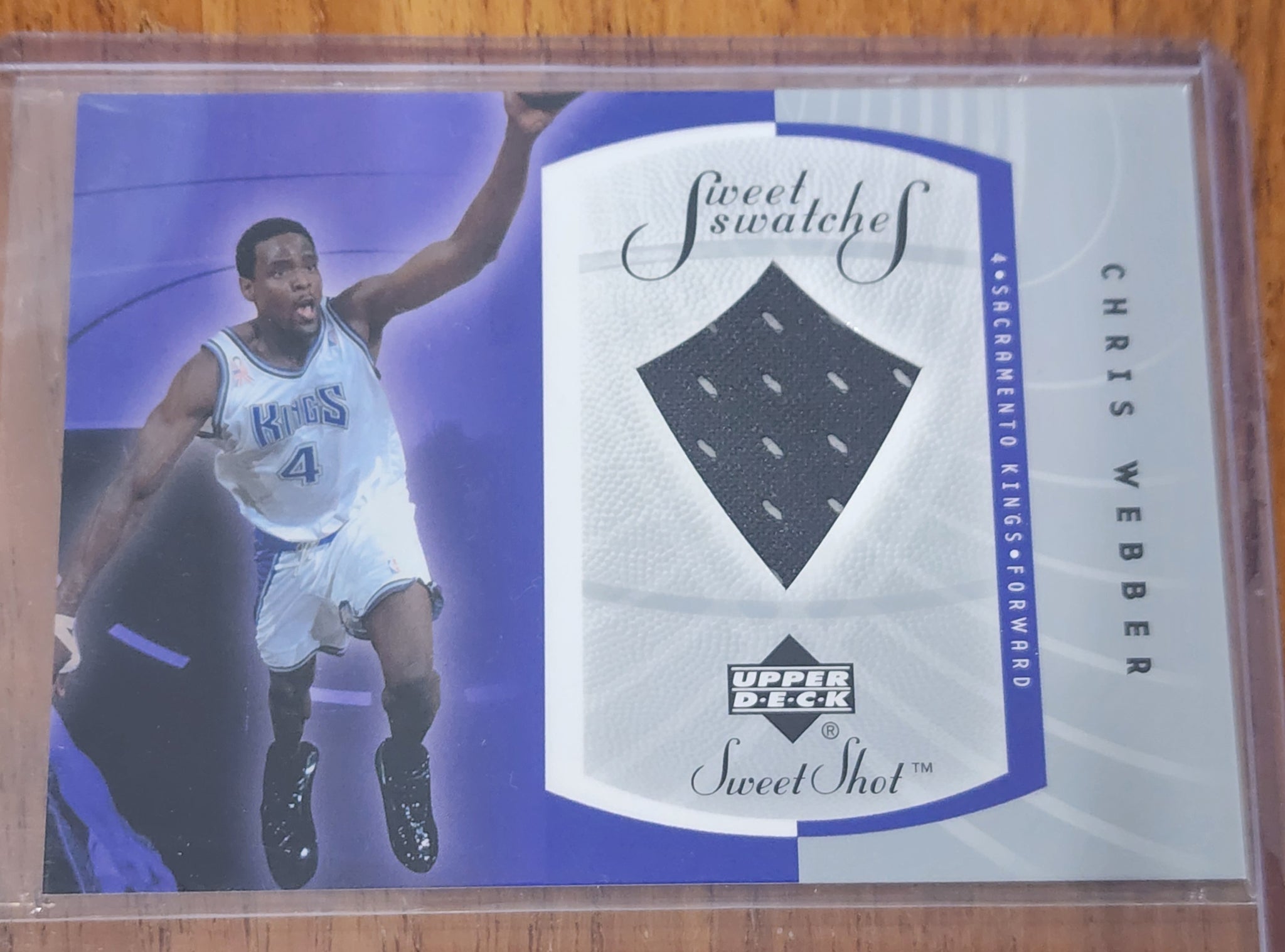 2002 Upper Deck Sweet Swatches Chris Webber NBA Basketball Card