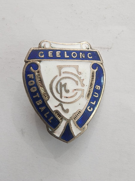 AFL GEELONG C & F Club Life Member medal and Geelong Supporter's Badge