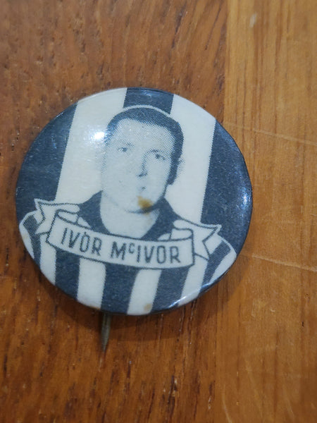 1950s Argus Football Badge - Collingwood  Ivor McIvor