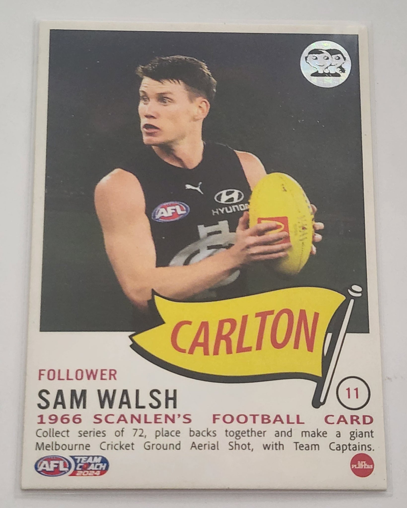 2024 Teamcoach Scanlens Sam Walsh Carlton Football Card #11