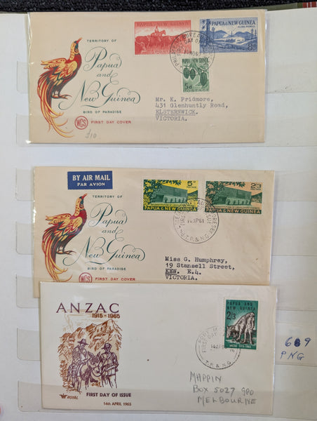 Papua New Guinea 1960-1984, Collection of 71 Different Covers with beautiful sets of stamps