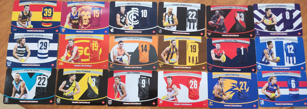 2021 AFL Teamcoach Prize Card Complete Set of 18 cards