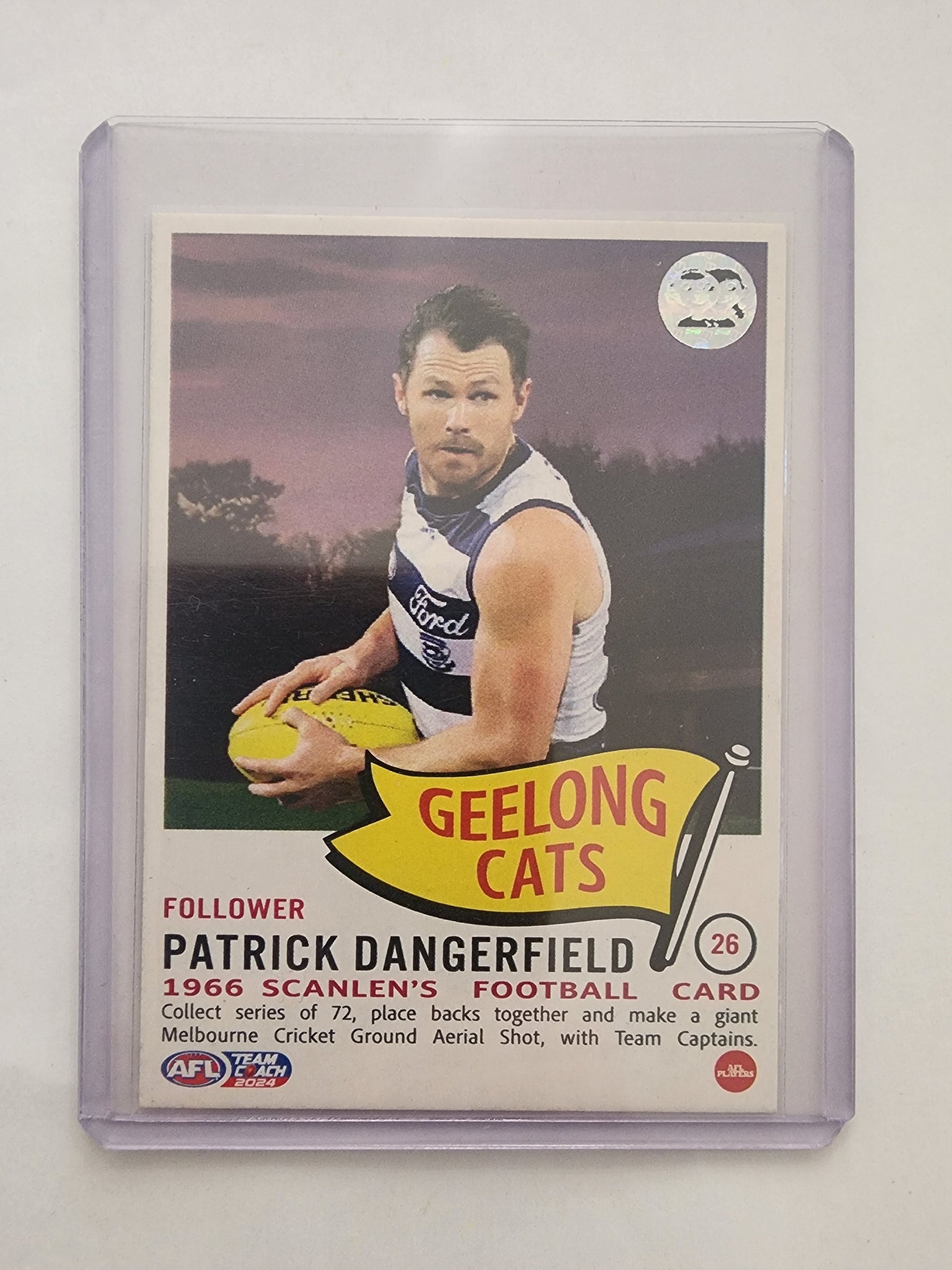 2024 Teamcoach Scanlens Die Cut Patrick Dangerfield Geelong Cats card #26