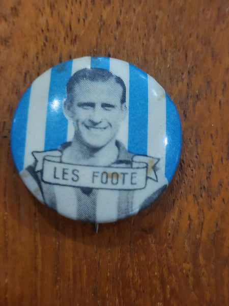 1950s Argus Football Badge - Nth Melbourne Les Foote