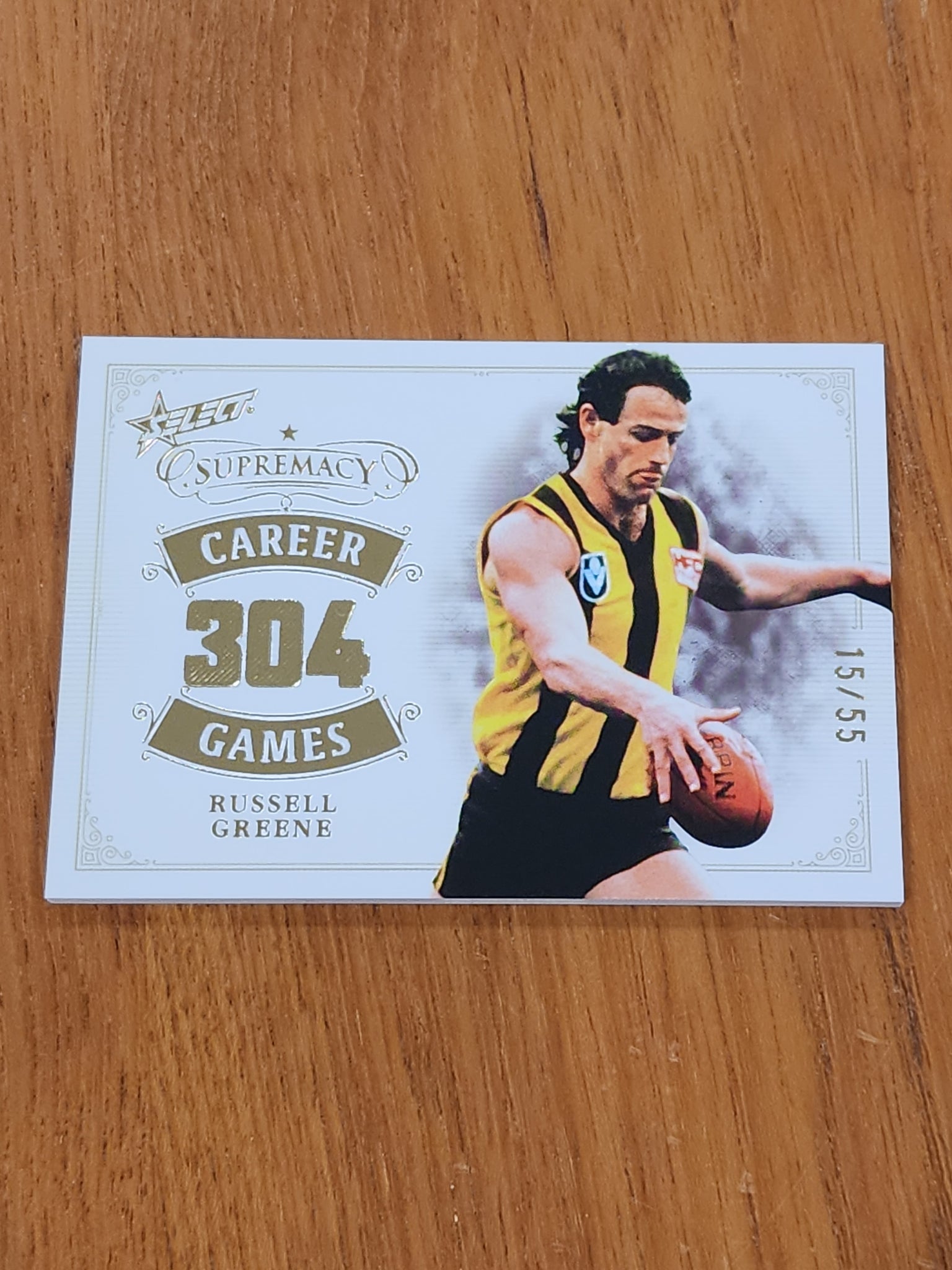 2024 AFL Select Supremacy Career Games 304 Russell Greene Hawthorn 15/55 CG-RG