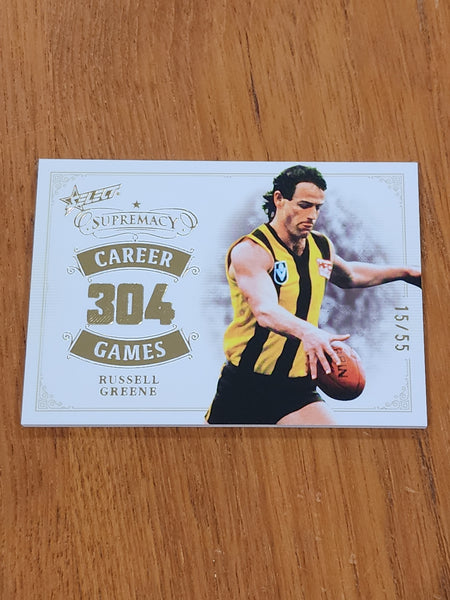 2024 AFL Select Supremacy Career Games 304 Russell Greene Hawthorn 15/55 CG-RG