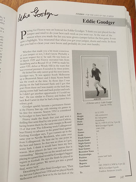 Fitzroy For the Love of the Jumper Chris Donald Hardcover book 60+ signatures