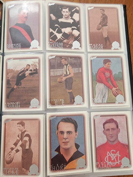 1996 AFL Hall Of Fame Platinum Set Inc Triple Brownlow Signature card (Dick Reynolds, Ian Stewart, Bob Skilton)