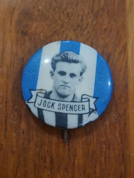 1950s Argus Football Badge - Nth Melbourne Jock Spencer
