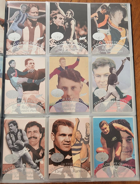 1996 AFL Hall Of Fame Platinum Set Inc Triple Brownlow Signature card (Dick Reynolds, Ian Stewart, Bob Skilton)