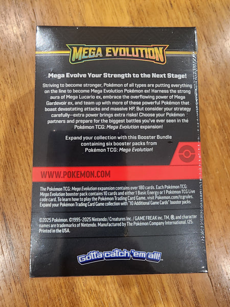 Pokemon TCG Mega Evolutions Booster Bundle New & Factory Sealed Box, 6 Packs