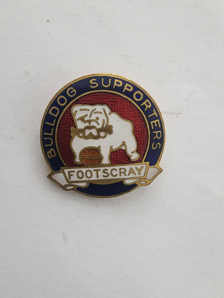 1980 VFL Bulldog/Footscray Supporters badge by Swann and Hudson