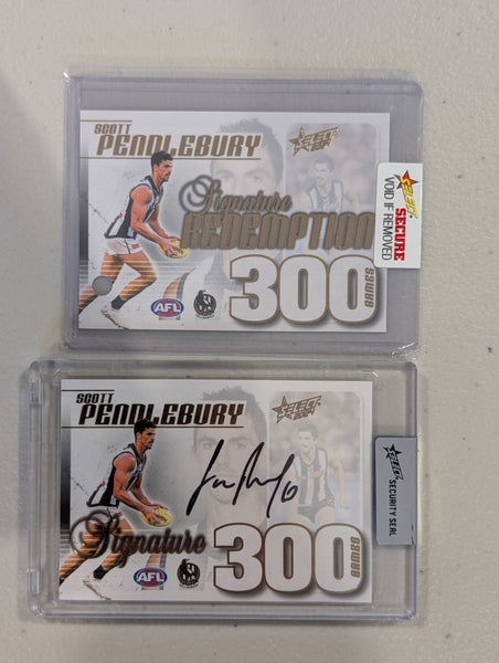 2024 AFL Select 300 Game Redemption Signature Card Scott Pendlebury Collingwood