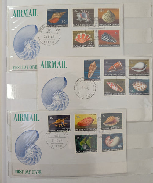 Papua New Guinea 1960-1984, Collection of 71 Different Covers with beautiful sets of stamps