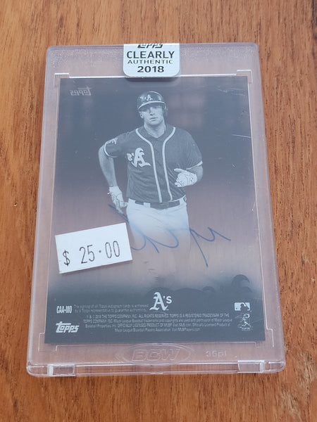 2018 Topps Clearly Authentic Matt Olsen Autograph Baseball Card