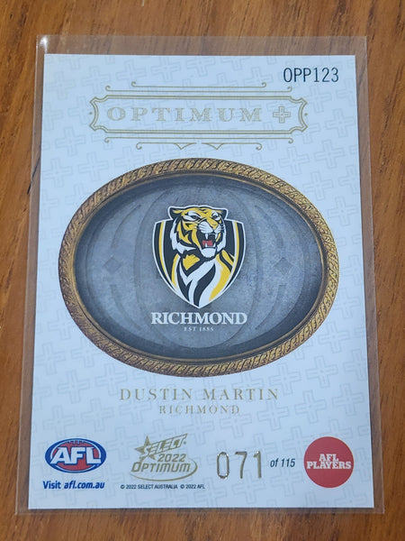 2022 AFL Select Optimum + Dustin Martin Richmond 71/115