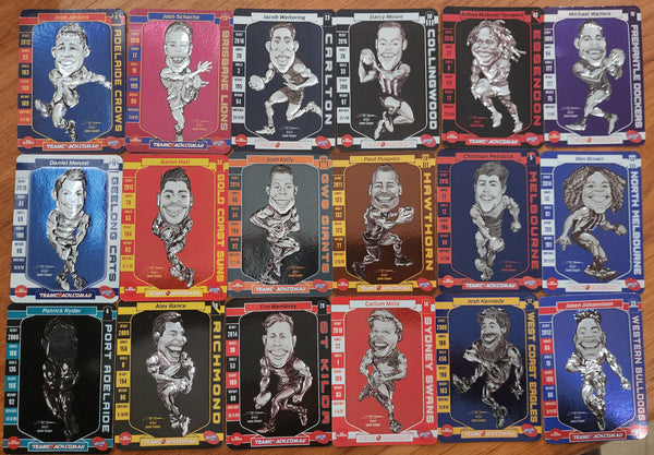 2017 AFL Teamcoach Magic Wildcard Complete set of 18 cards