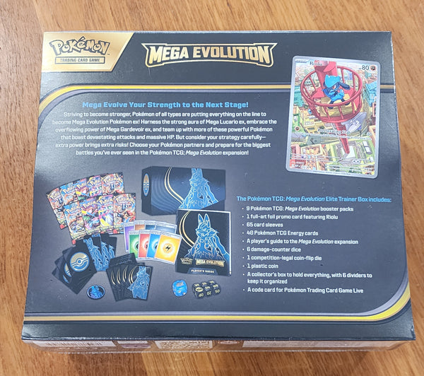 POKEMON TCG MEGA EVOLUTION ETB ELITE TRAINER BOX (LUCARIO) NEW SEALED FACTORY