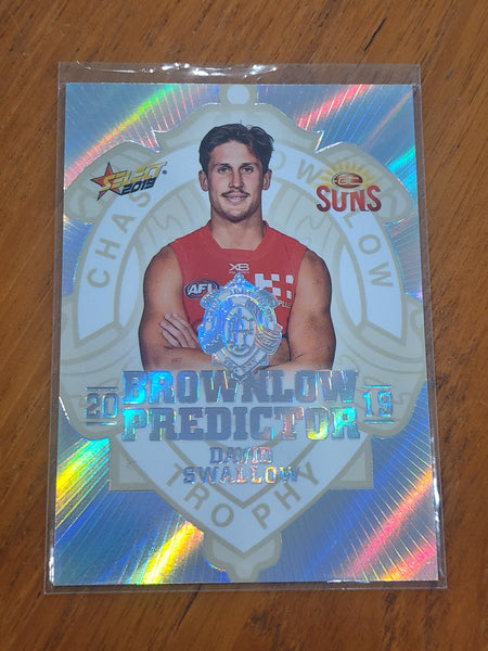 2019 AFL Select Platinum Brownlow Medal Predictor David Swallow Gold Coast Suns BPP70 015/45