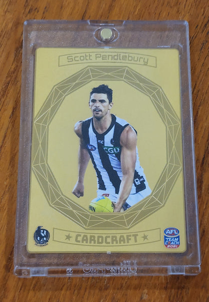 2021 AFL Teamcoach Scott Pendlebury 24 Kt Gold Card Craft + Complete Set CC-04
