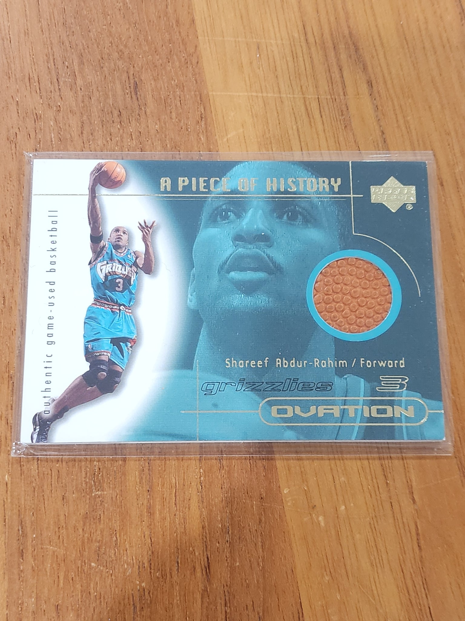 2000 Upper Deck Ovation Shareef Abdur-Rahim Ball Patch NBA Basketball Card