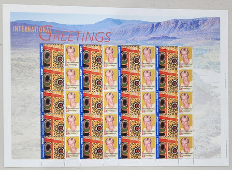 Australia $1.65 Greetings Bayulu Banner Aboriginal Art SES stamp sheet. Limited edition