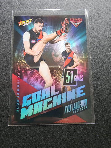 2024 AFL Select Goal Machine Kyle Langford Essendon LOW 9/80