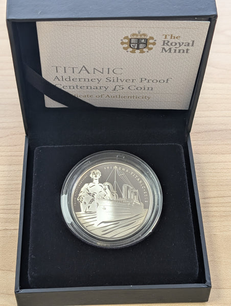 2012 Alderney Titanic £5 Silver Proof Coin, The Royal Mint