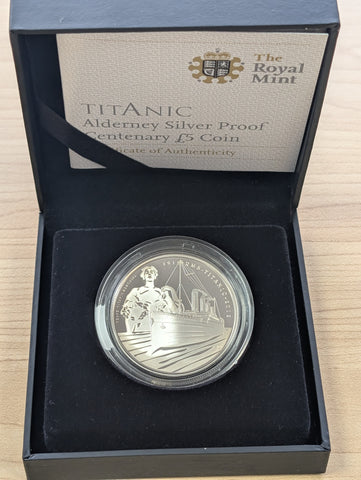 2012 Alderney Titanic £5 Silver Proof Coin, The Royal Mint