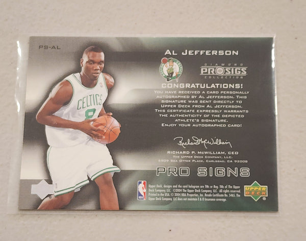2004 NBA Upper Deck Diamond ProSigs Al Jefferson autograph Celtics
