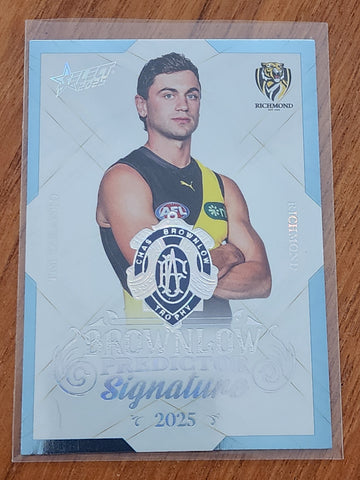 2025 AFL Select Hobby Brownlow Medal Predictor Signature Platinum card Tim Taranto Richmond 24/60 BPSP27