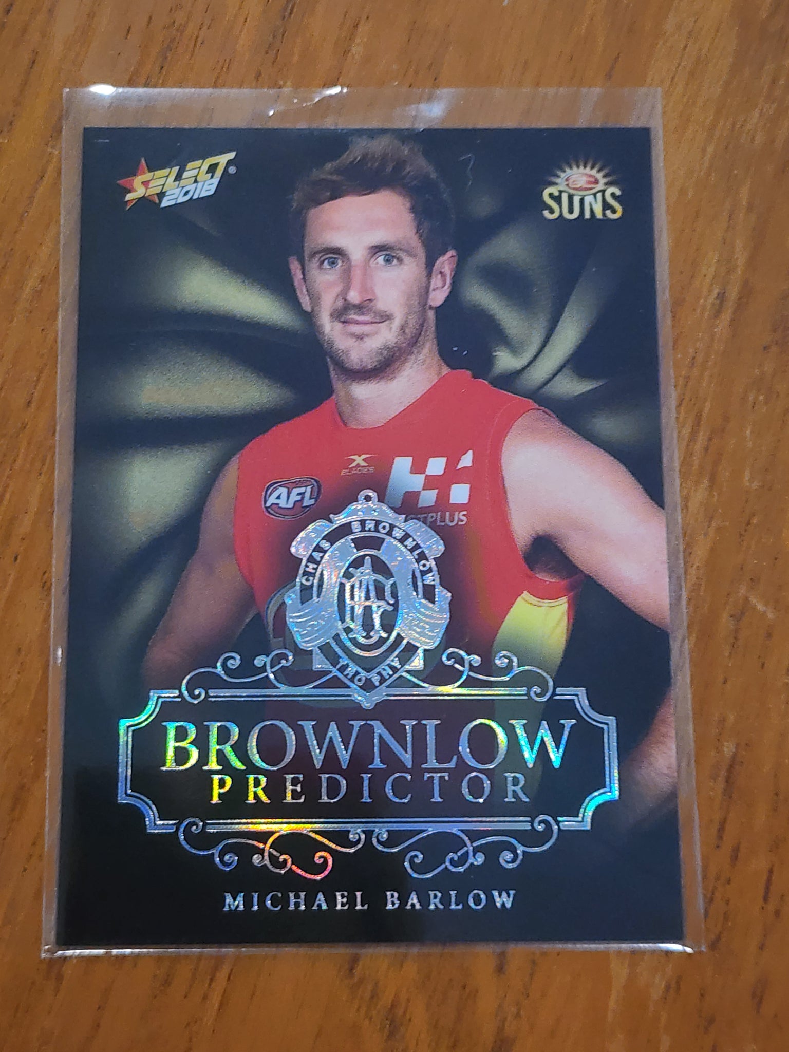 2018 AFL Select Platinum Brownlow Medal Predictor Michael Barlow Gold Coast BPP57 047/50
