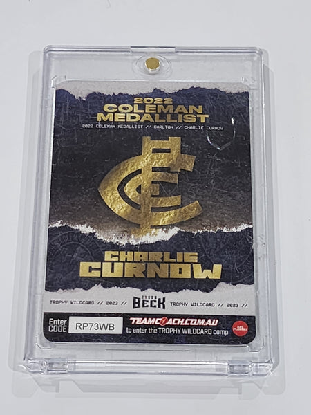 2023 AFL Teamcoach  2022 Coleman Medallist Charlie Curnow Trophy Wildcard TW-01