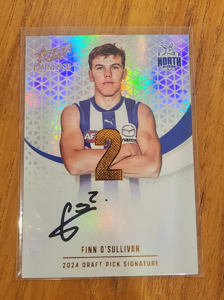 2025 AFL Select Eminence 2024 Draft Pick Signature Copper Finn O'Sullivan Nth Melbourne DPSC2 018/195