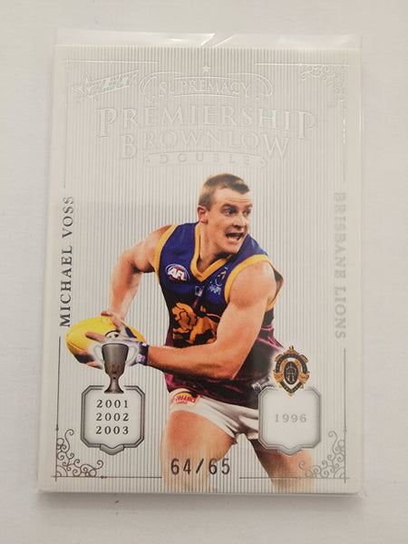 2019 AFL Select Supremacy Premiership Brownlow Double Michael Voss Brisbane Lions 64/65