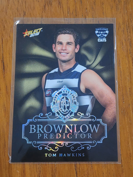 2018 AFL Select Platinum Brownlow Predictor Tom Hawkins Geelong LOW 004/50 BPP51