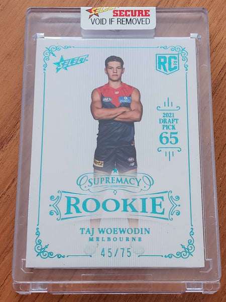 2022 AFL Select Supremacy Rookie Taj Woewoedin Melbourne 45/75