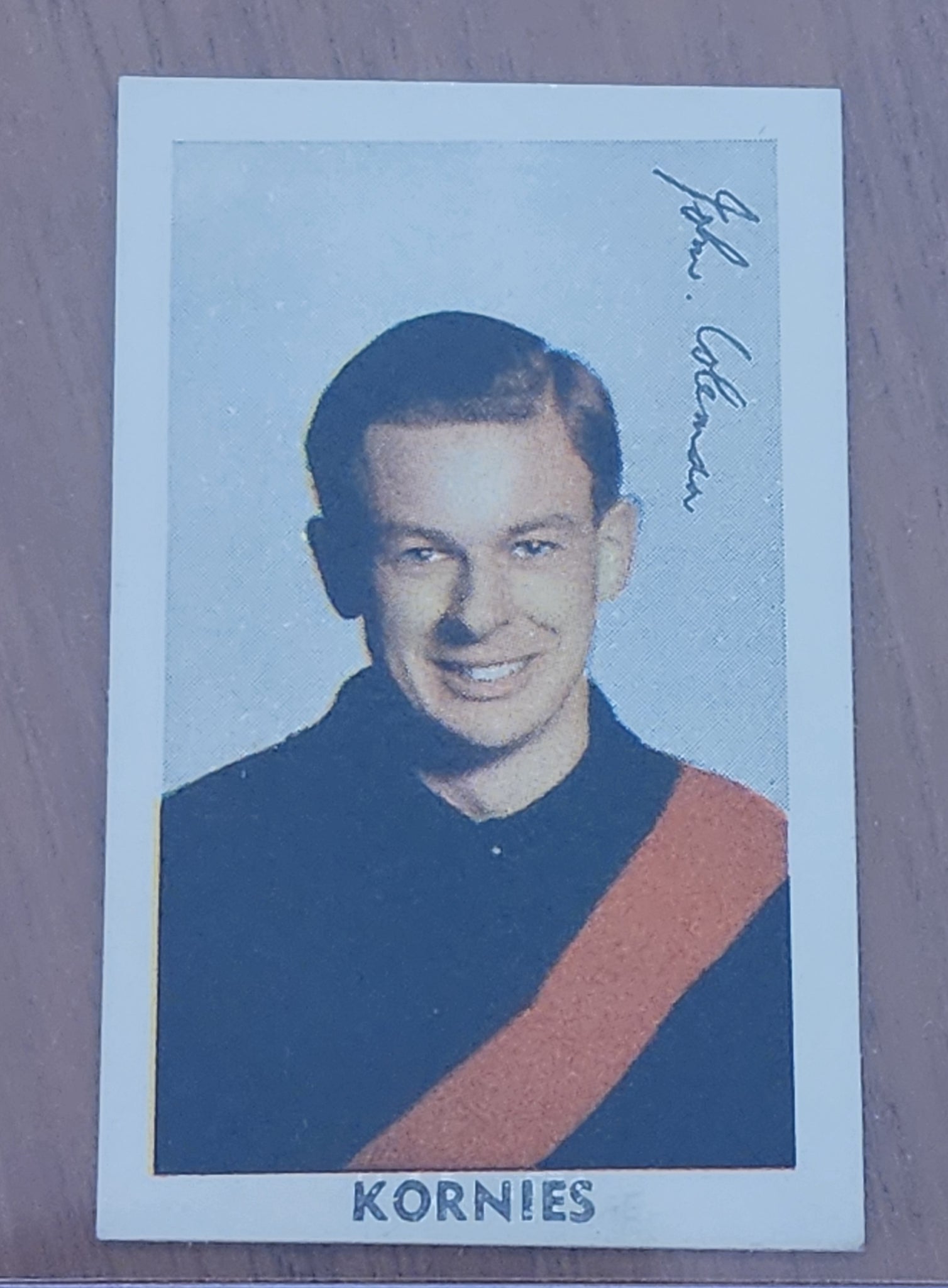 VFL Cards - 1950 VFL Kornies Victorian Footballers - John Coleman #1 Essendon