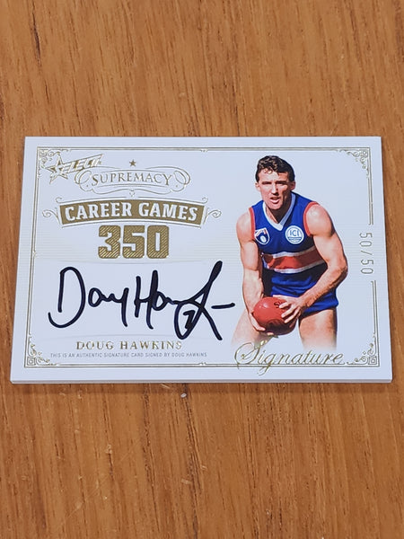 2024 AFL Select Supremacy Career Games 350 Doug Hawkins Signature 50/50