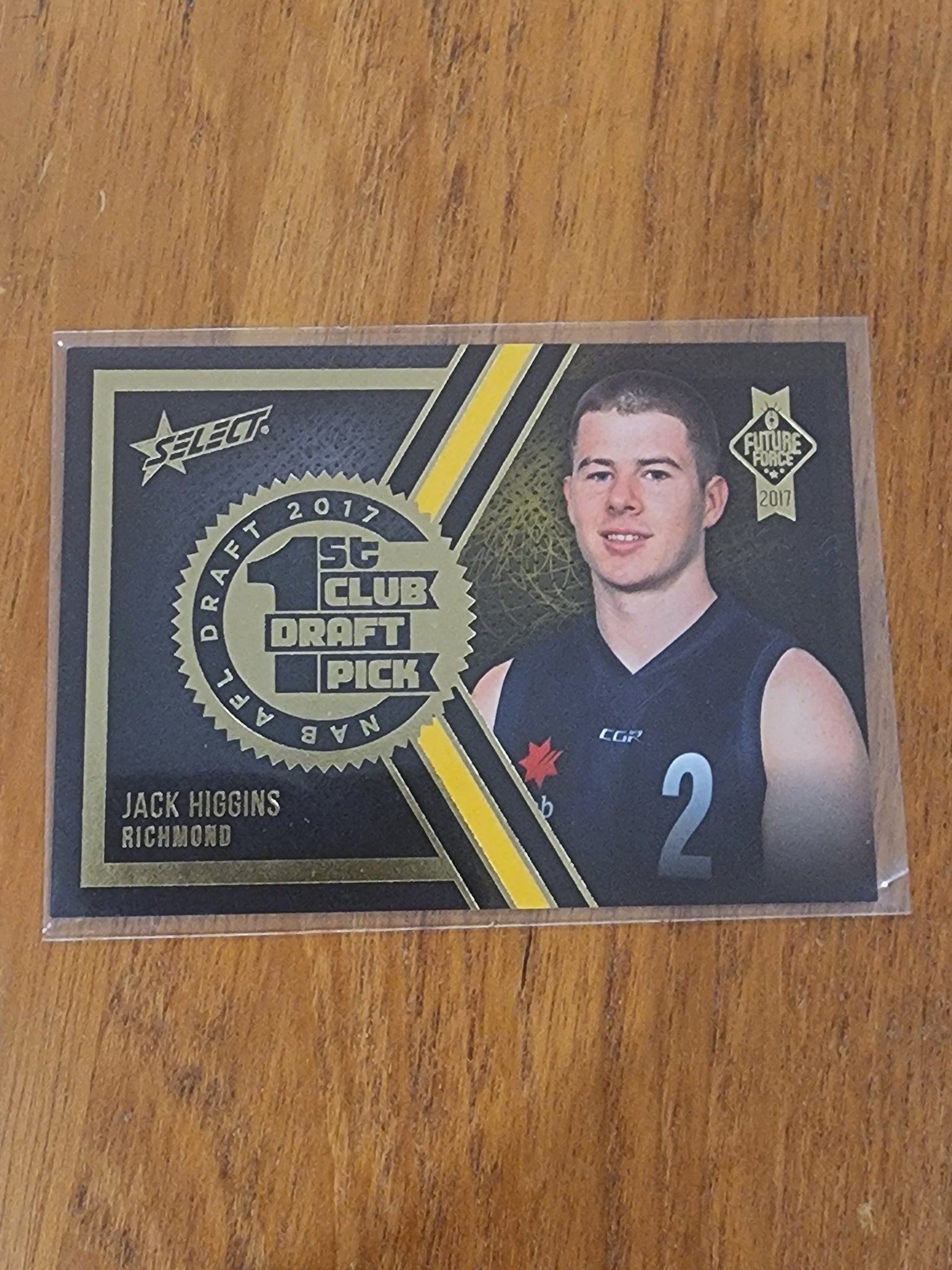 2017 AFL Select Future Force 1st Club Draft Pick and Redemption cars Jack Higgins Richmond 59/80