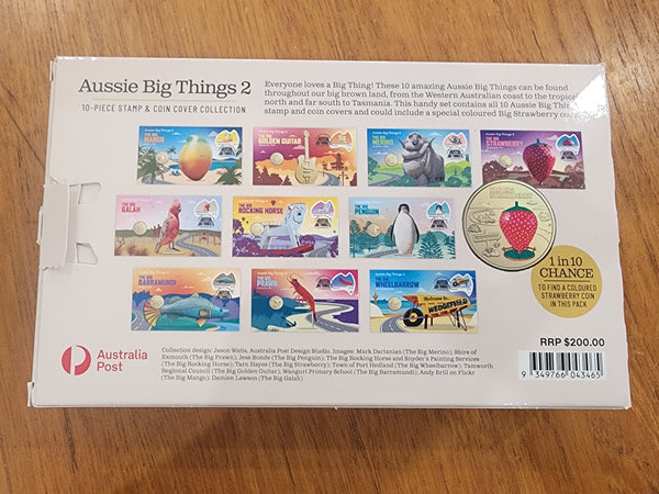 Australia 2025 $1 Aussie Big Things 2, sealed boxed set of 10 PNCs. Only 2000 coins issued in these Philatelic Numismatic Covers