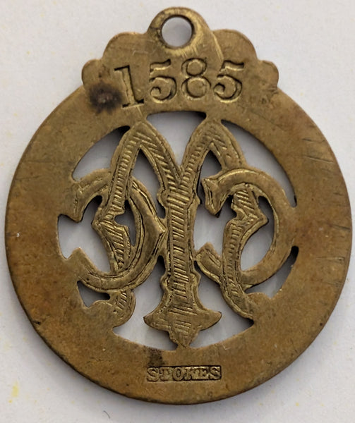 1904-5 RARE Melbourne Cricket Club MCC Membership Badge 1585