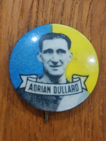1950s Argus Football Badge - Adrian Dullard