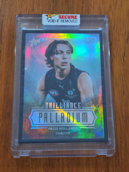 2024 AFL Select Brilliance Palladium Ollie Hollands Carlton 11/25 P3