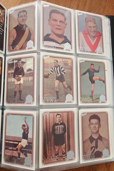 1996 AFL Hall Of Fame Platinum Set Inc Triple Brownlow Signature card (Dick Reynolds, Ian Stewart, Bob Skilton)