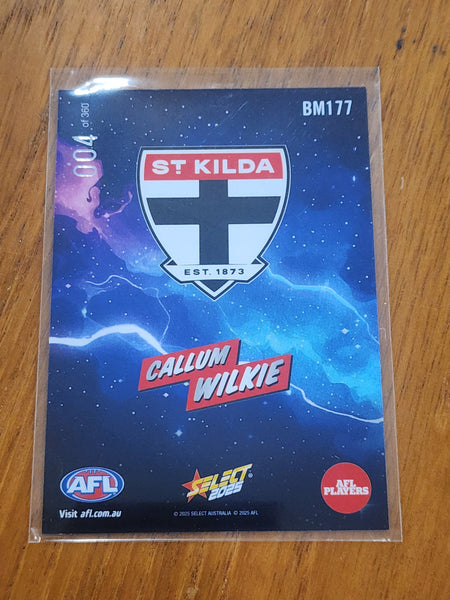 2025 AFL Select Boom Callum Wilkie St Kilda BM177 004/360